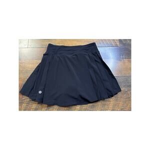 Lululemon Side Pleat High Rise Tennis Skirt Black Size 2